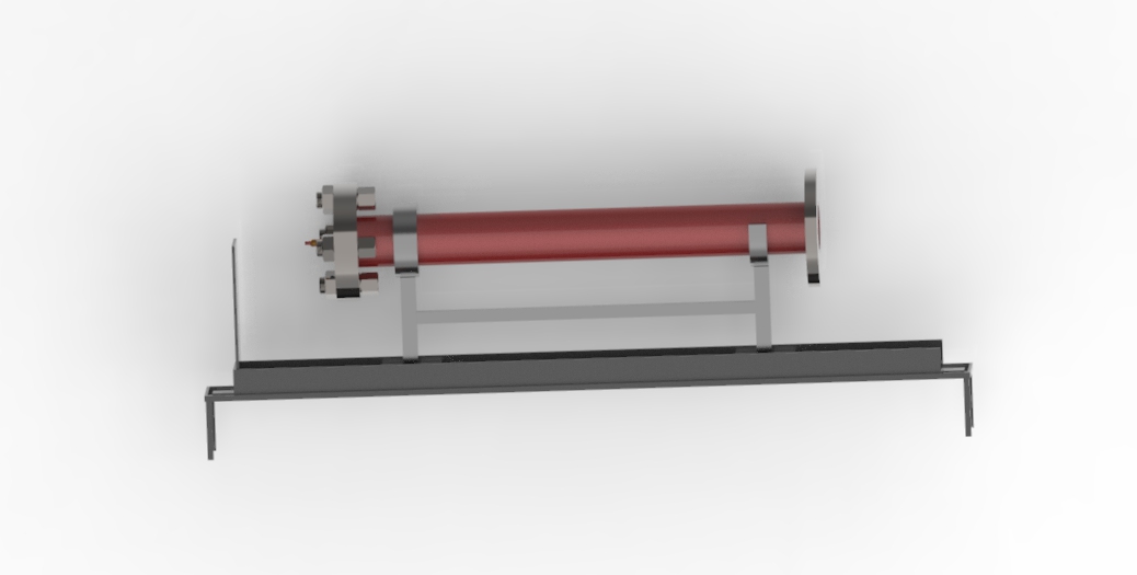 Detailed component view of the detonation tube assembly