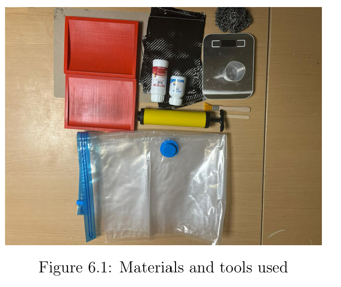 Prototype fabrication — vacuum bagging setup